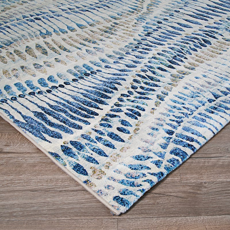 Dream Decor Rugs Provencal Charlot Blue Multicolor Area Rug