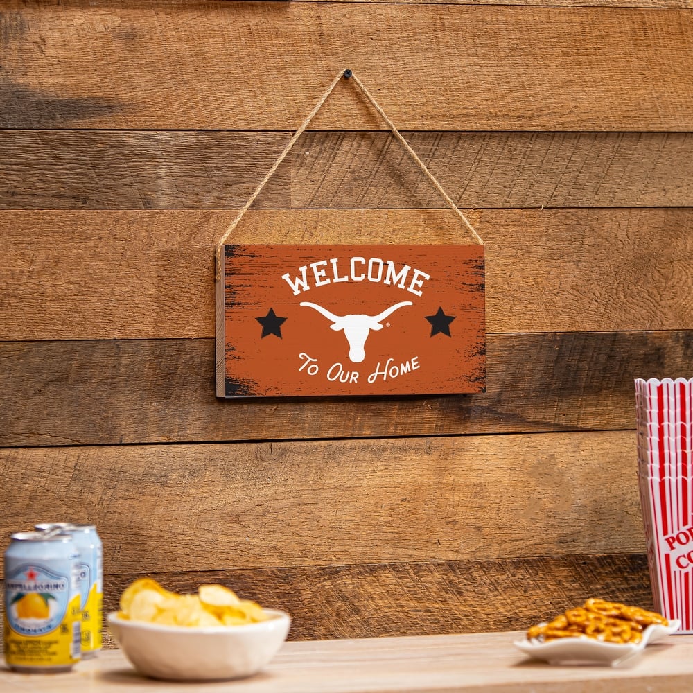 University of Texas Wooden Door Decor Wall Sign - Multi-Color