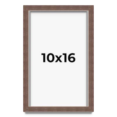 10x16 Shadow Box Frame Brown | 1.125 inches Deep Real Wood Rustic