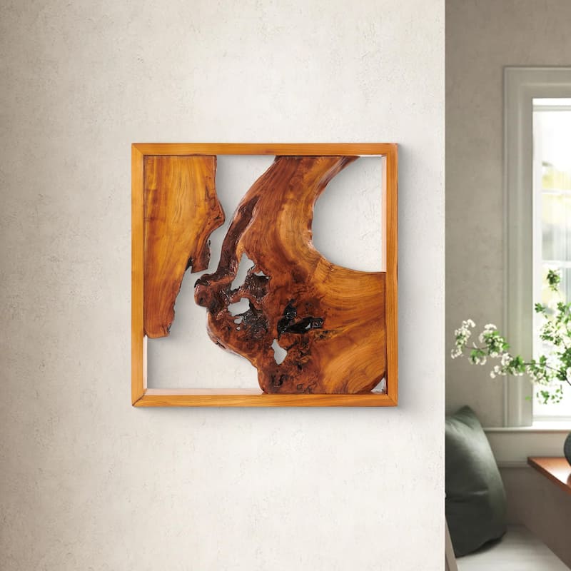Cedar Roots Wall Decor Irregular Shape Wall Art for Home - 19.6" x 19.6"x 1.9"