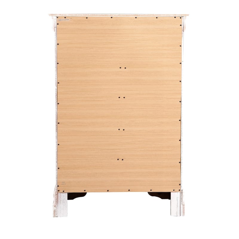 Wooden 5-Dovetailed Drawer Bedroom Chest - 48" - White