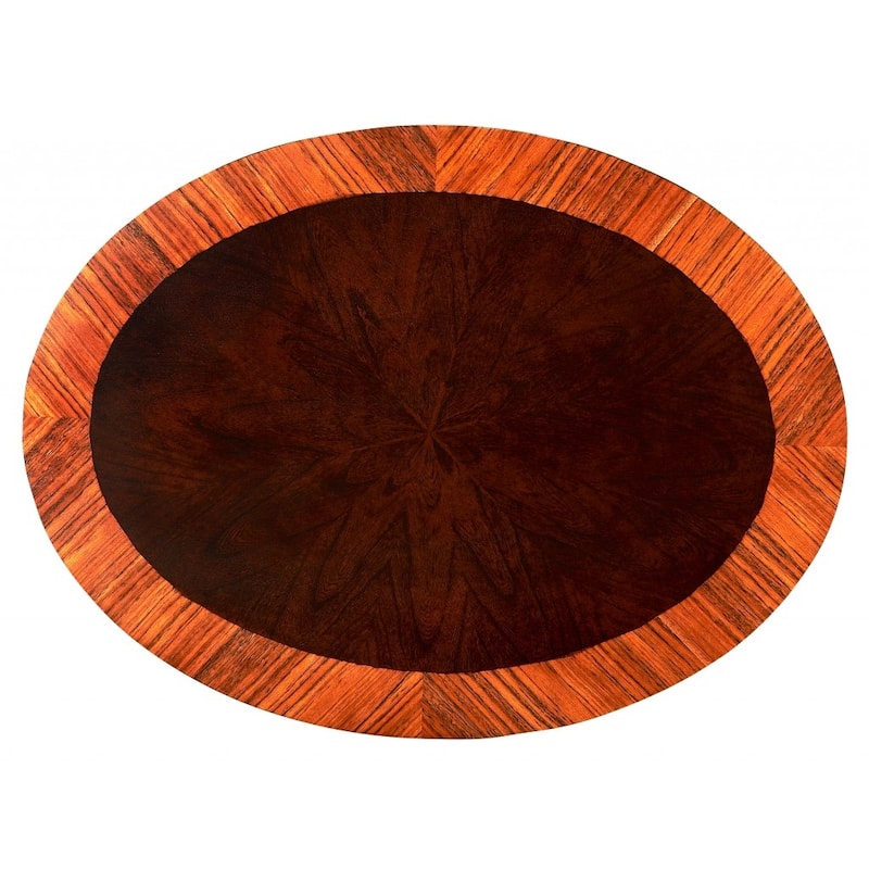 25 Inch Oval Wood Coffee Table with Drawer and Shelf Storage - 32” x 32” x 18”