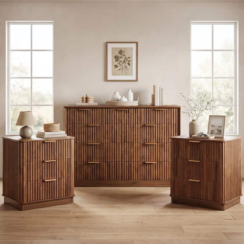 Modern Wooden 9-Drawer Dresser with Ample Storage