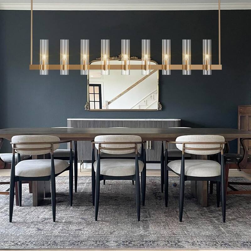 KAYLA 68-Inch 12-Light Modern Chandelier - 61in