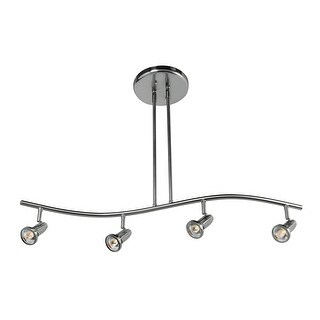 Cobra 4-light Brushed Steel Pendant - Bronze
