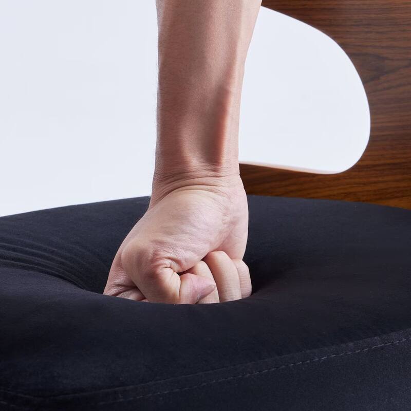 Modern Upholstered Dining Chairs with Curved Backrest (Set of 2)