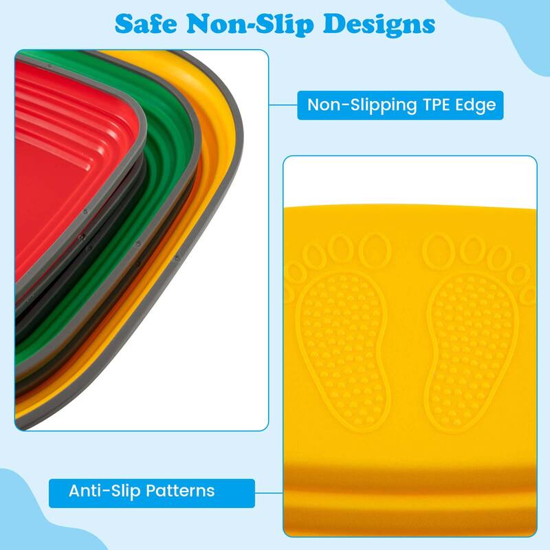 Costway 6 Pcs Kids Stepping Stone Square Balance Blocks for - See Details