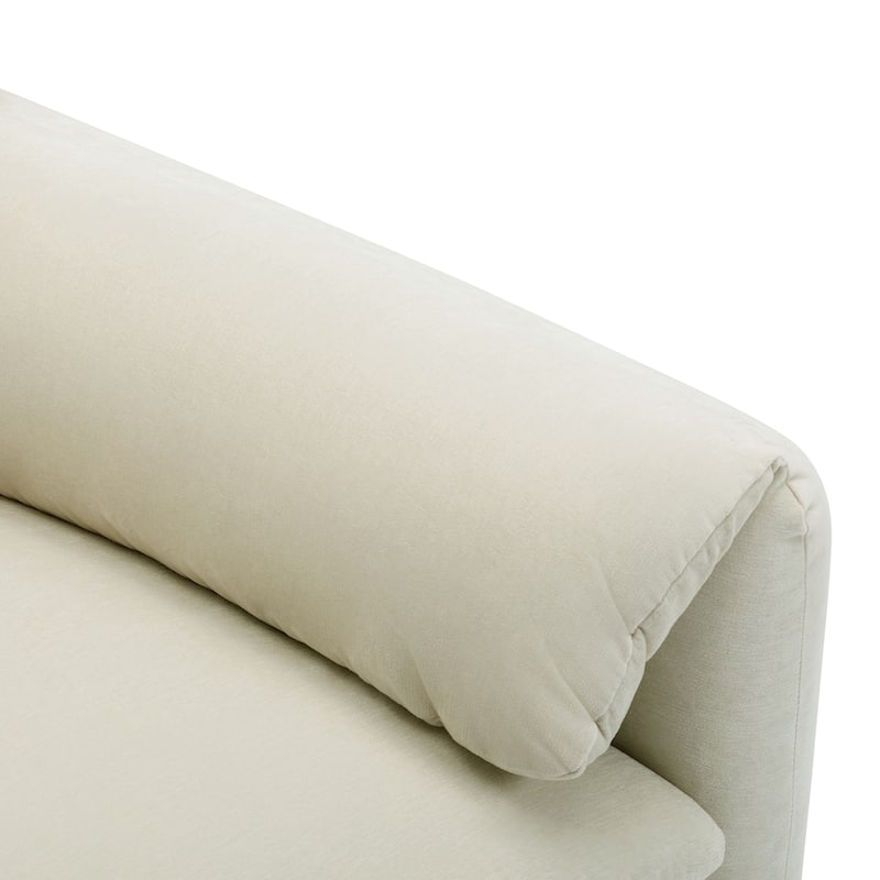 Contemporary Chenille Oversized Armchair with Wide Armrests by Harper&Bright Designs