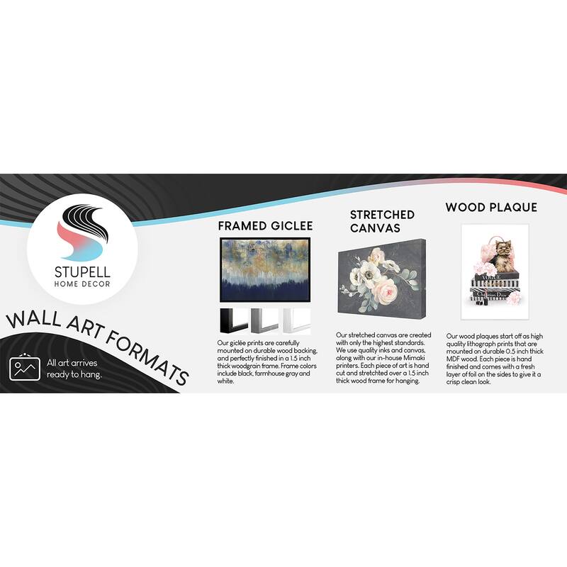 Stupell Industries Red White & Blue Patriotic American Celebration Canvas Wall Art, Design by Graffitee Studios