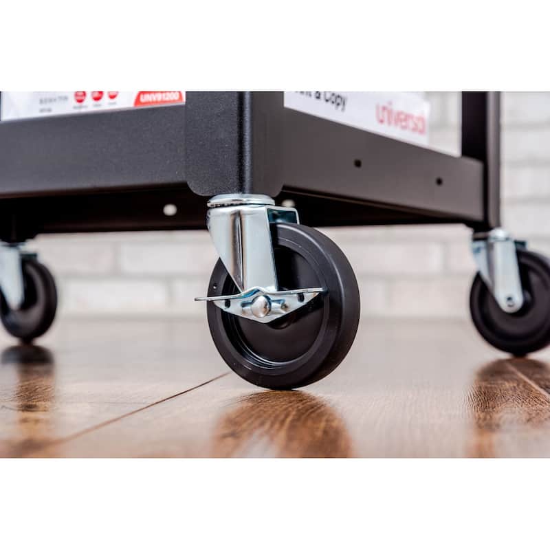 42"H 3-Shelf Plastic Utility Cart - N/A