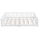 preview thumbnail 1 of 22, Twin Size Solid Wood Platform Bed Floor Bed with Door and Fence White