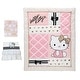 preview thumbnail 2 of 5, Lambs & Ivy Hello Kitty with Hearts Pink/Gold/White Nursery 3-Piece Baby Crib Bedding Set