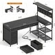 preview thumbnail 12 of 72, L Shaped Computer Desk 5 fabric Drawers Gaming Desk Storage Shelf
