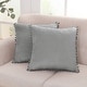 preview thumbnail 28 of 89, Deconovo Velvet Pom-poms Throw Pillow Covers 2 PCS(Cover Only) 16x16 - Gray