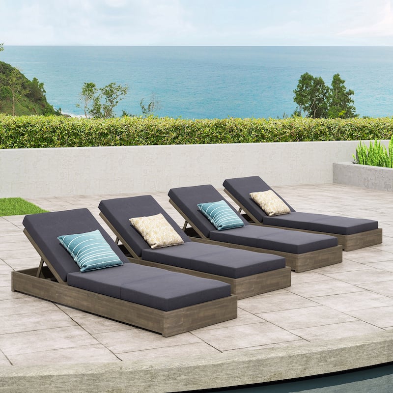 Christopher Knight Home Outdoor Elegance Chaise Lounge Set of 4