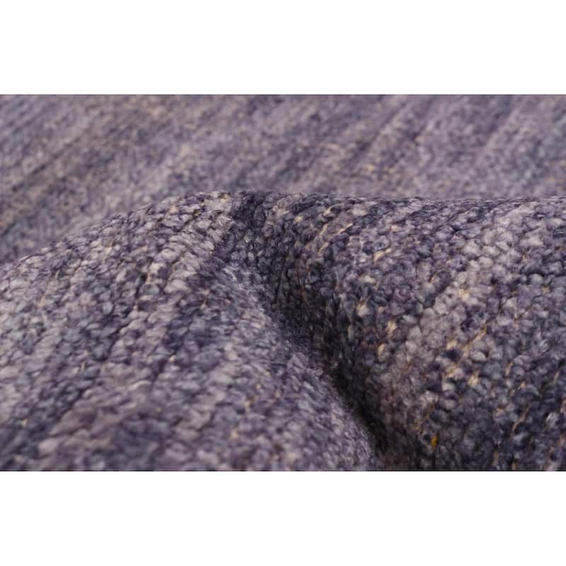 ECARPETGALLERY Hand-knotted Loreto Purple Silk Rug - 5'10 x 8'10