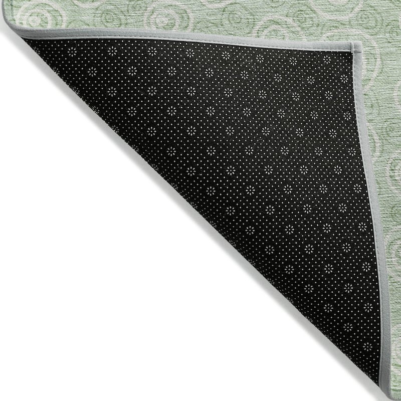 Machine Washable Indoor/ Outdoor Chantille Contemporary Bubbles Rug
