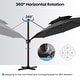 preview thumbnail 4 of 46, Crestlive Products Luxury 11.5 Ft Patio Cantilever Umbrella with Round Double Top