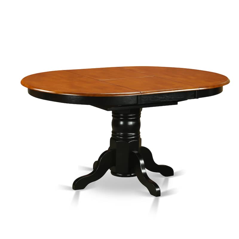 East West Furniture 7 Piece Modern Dining Table Set Consist of an Oval Wooden Table and Dining Room Chairs, (Finish Options)