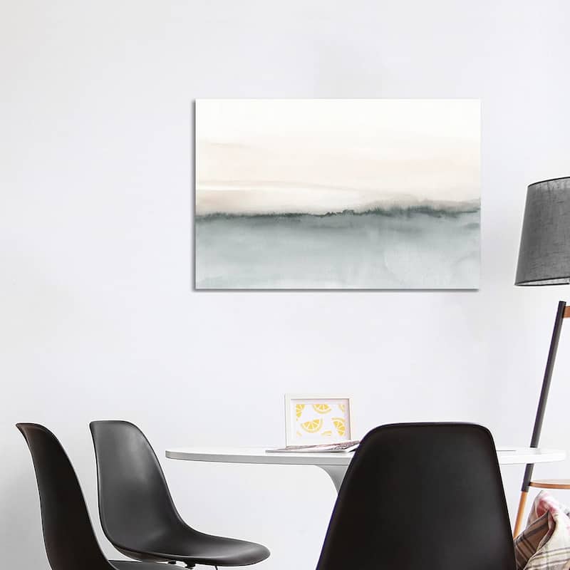 iCanvas "Watercolor Landscape XIV - Soft Coral And Gray" by Nouveau Prints Canvas Print - 26x40x1.5