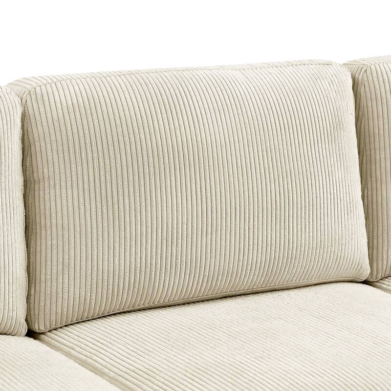 Modular L Shaped Sectional Sofa, 97" Wide Cloud Sofa Couch with Chaise