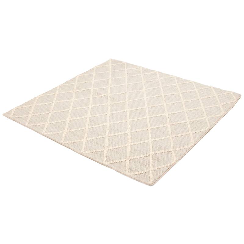 ECARPETGALLERY Braid weave Sienna Grey Wool Rug - 5'11 x 5'10
