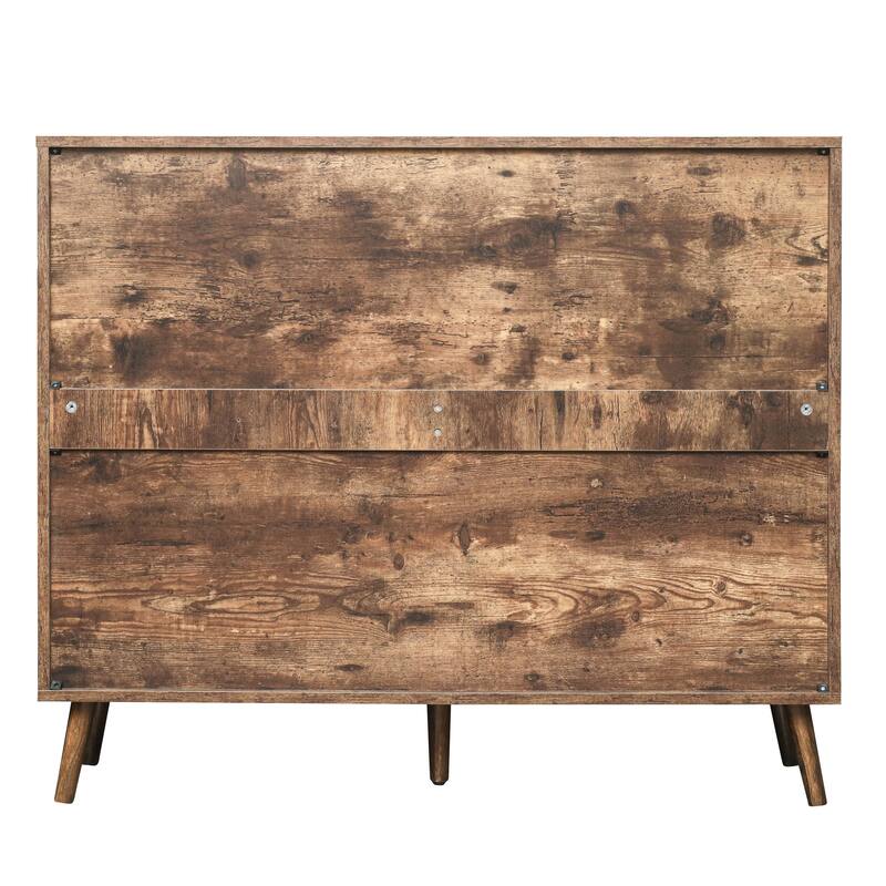 Elegant Shoe Cabinet with Double-Layer Doors,Sturdy Pine Legs and Adjustable Backplane