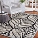 preview thumbnail 9 of 137, SAFAVIEH Handmade Capri Ilianka Wool Rug 7' Square - Black/Ivory - Square