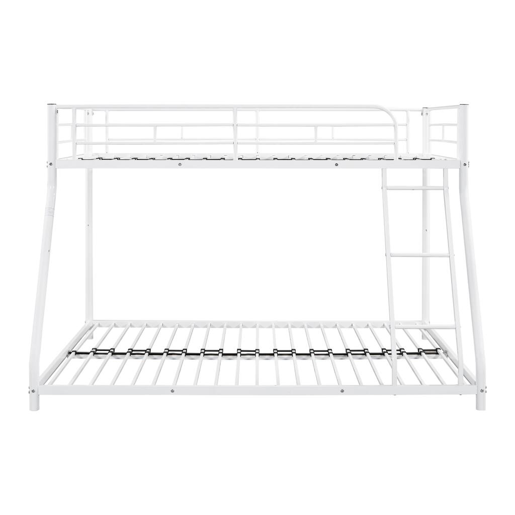 Metal Twin over Full Bunk Bed/ Heavy-duty Sturdy Metal/ Noise Reduced/ Safety Guardrail/No Box Spring Needed