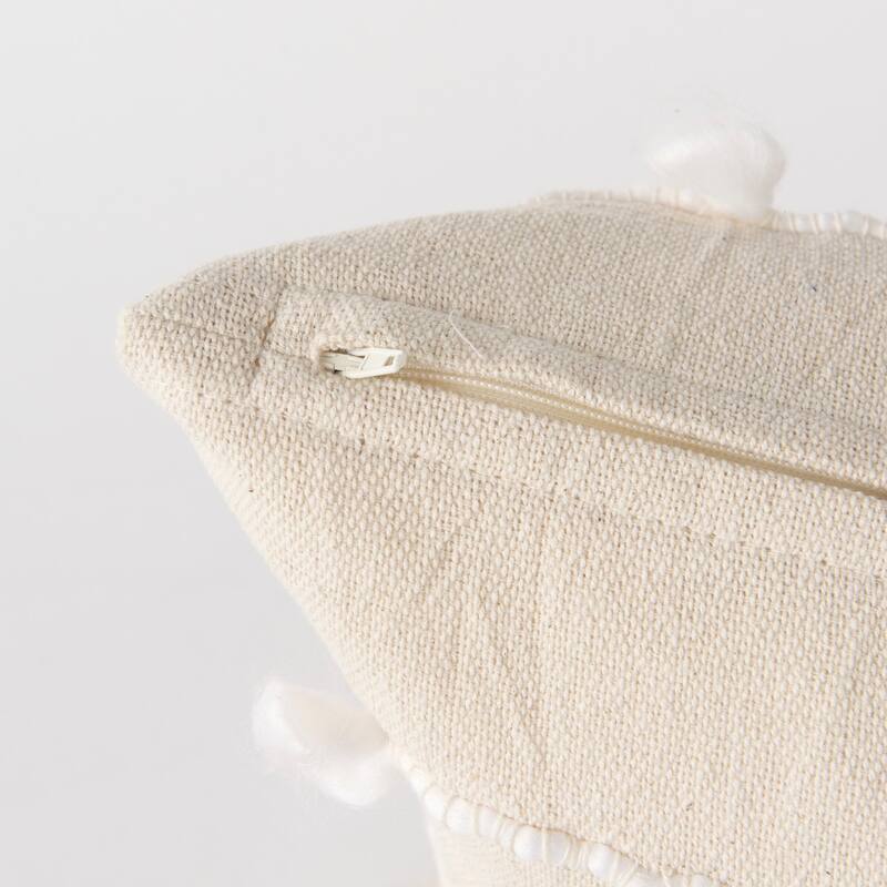 Erica Cream With White Detail Decorative Pillow Cover