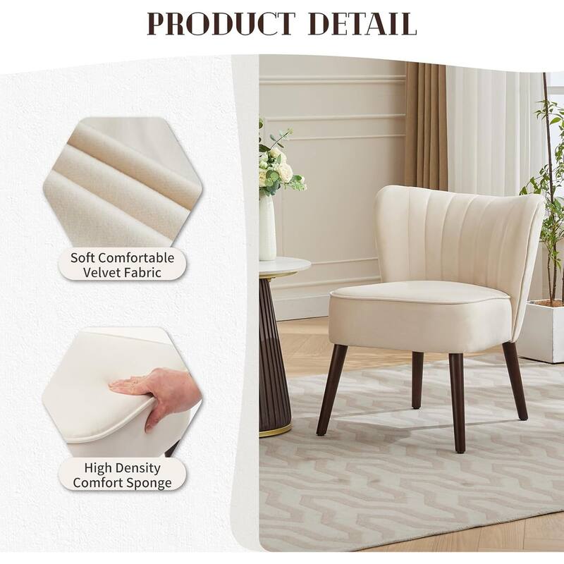Modern Velvet Upholstered Living Room Chair for Bedroom Kitchen Dining Room