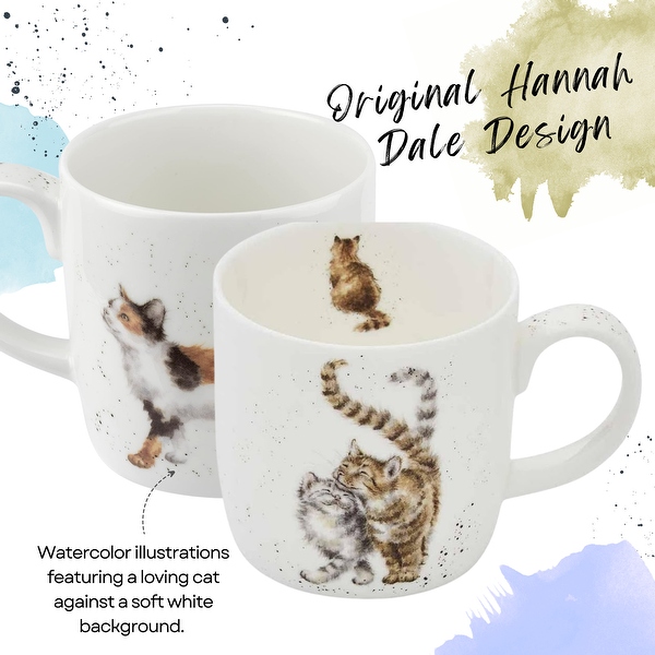 Royal Worcester Wrendale Design Mug Cats or Mouse Design - Bed