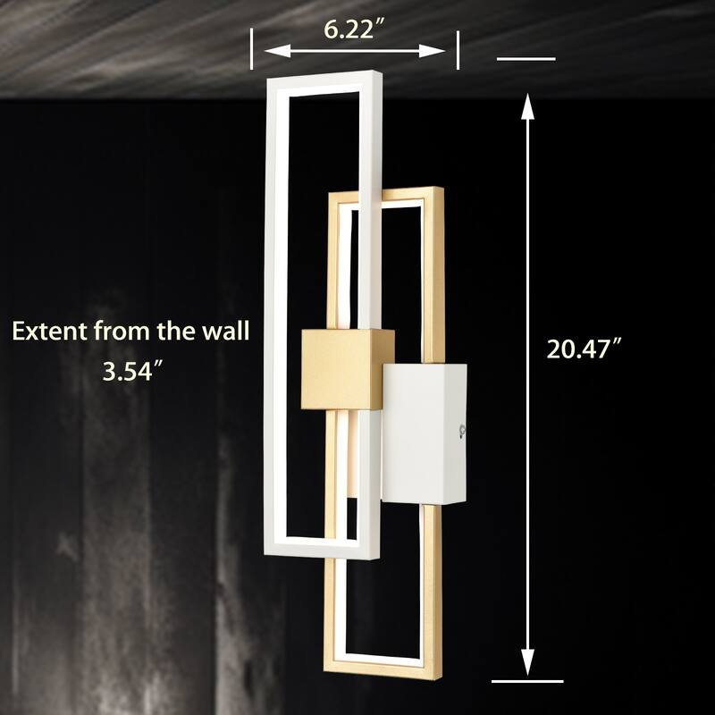 Gardone Modern LED Wall Sconce Wall Light Rectangle