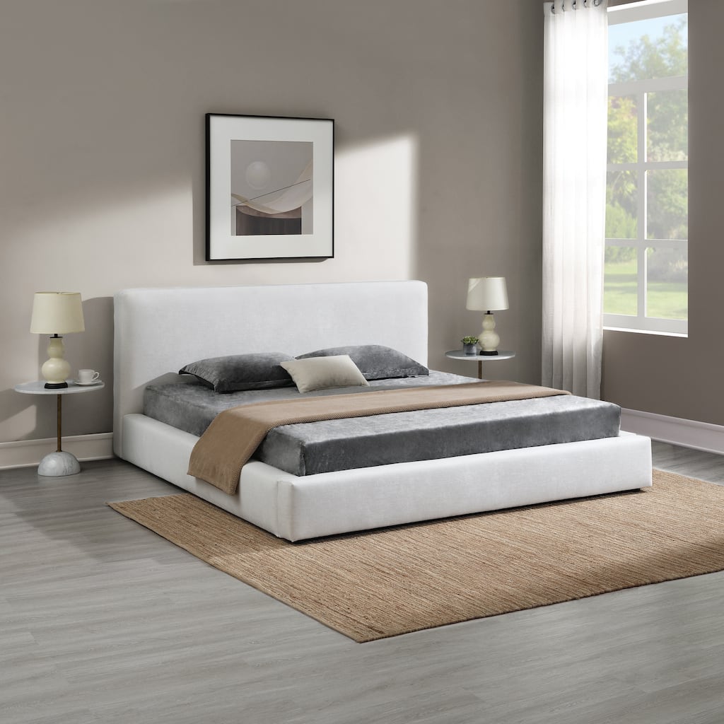 Tricia Chenille Upholstered Platform Bed