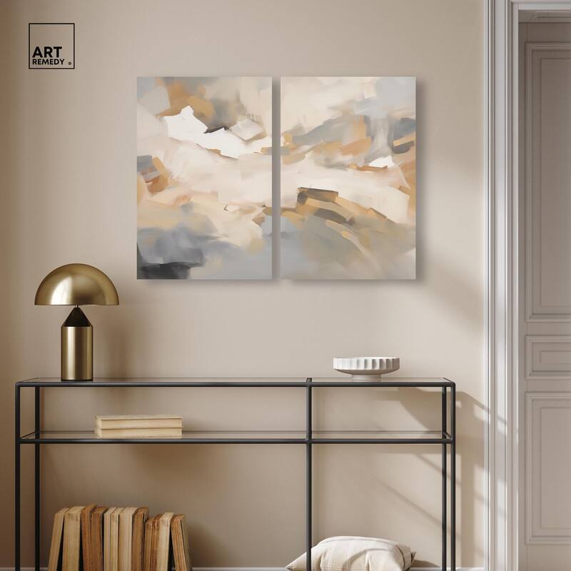 Lost in Thought Canvas Set of 2 by Art Remedy, Gallery Wrapped