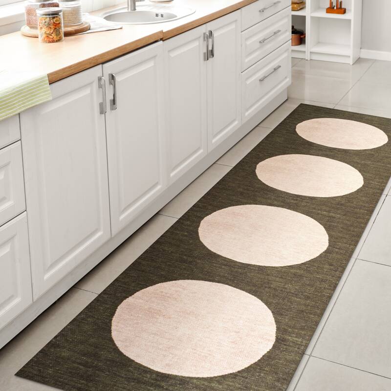 JONATHAN Y Demie Bohemian Textured Weave Floral Machine Washable Area Rug