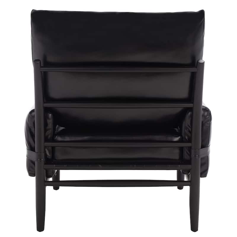 SAFAVIEH Clarice Caramel/Natural Mid Century Arm Chair - 35" W x 32" D x 38" H - 35Wx32Dx37H