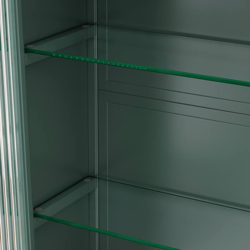 Modern Minimalist 3 Door Arched Wall Mounted Glass Cabinet