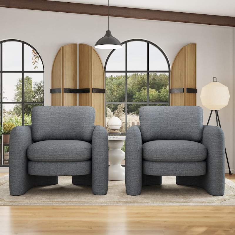 Upholstered Barrel Armchair