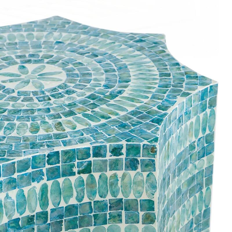Stool with Capiz Design