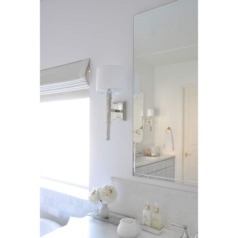 Clifton 1 Light Polished Nickel Wall Mount - 8'' W x 20'' H x 8'' D