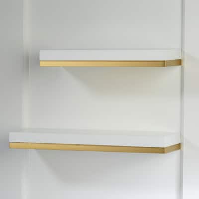 Floating Wood Wall Shelf - Set of 2