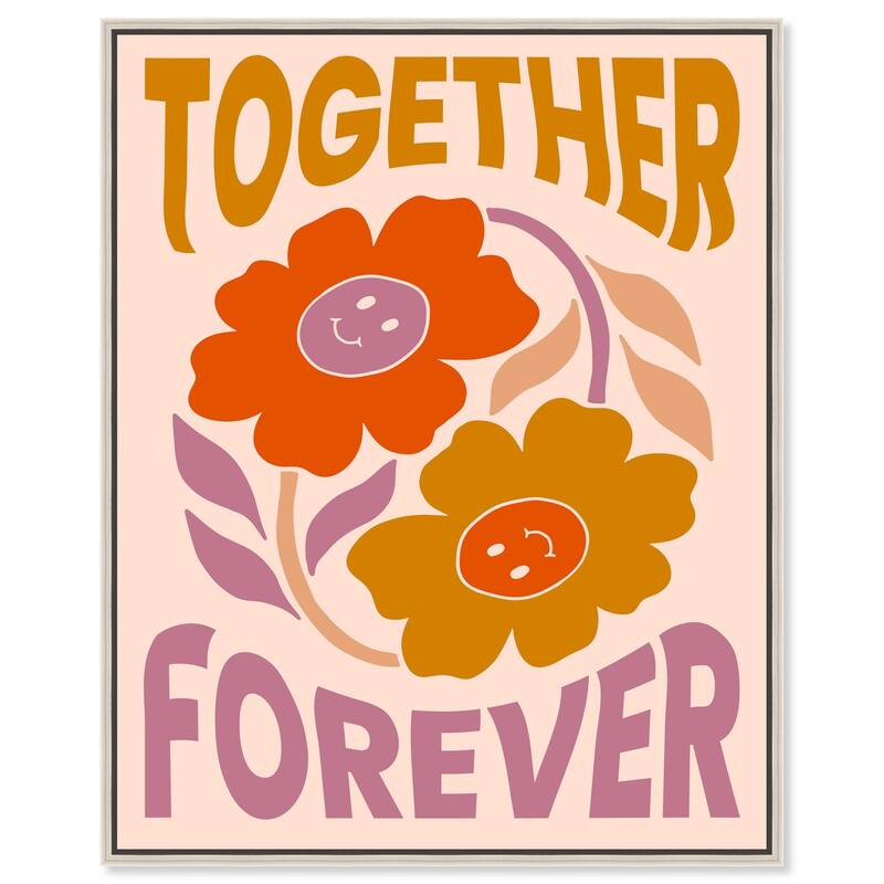 We Together Canvas by Art Remedy - 16" x 20" - Silver