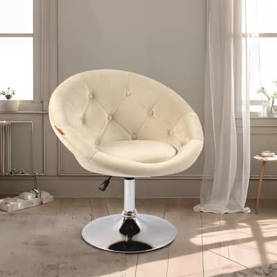 VANITII Accent Chair Swivel Vanity Chair Office Desk Chair Modern Height Adjustable Pink/Grey/White