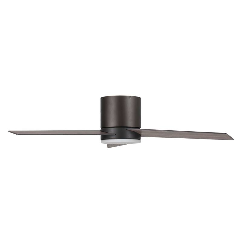 48 inch Modern 3-Blade Wooden Flush Mount Ceiling Fans with Light and Remote
