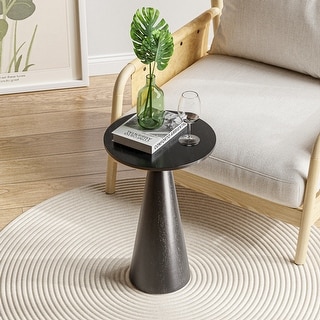 COZAYH Farmhouse Pedestal End Table Round Martini Table