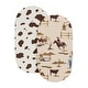 preview thumbnail 2 of 4, Sweet Jojo Designs Tan Brown Western Cowboy Boy 2 Pack Baby Bassinet Fitted Sheets Off White Cow Print Animal Wild West Horse