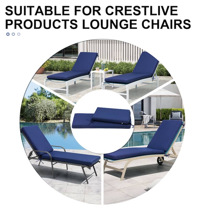 Outdoor Patio Chaise Lounge Chair Cushion