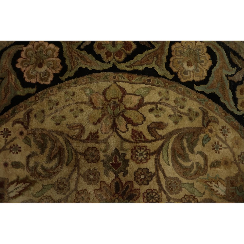Hand Knotted Oriental 100% Wool Carpet Traditional All-Over Beige & Ivories Agra Area Rug - 5' 10'' X 5' 11''