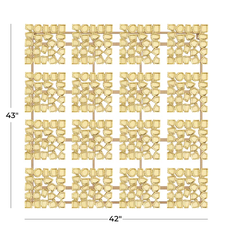Gold Aluminum Contemporary Wall Decor
